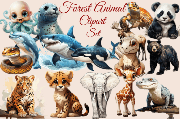 Download Forest Animal Clipart Set - Animal clipart set Collection