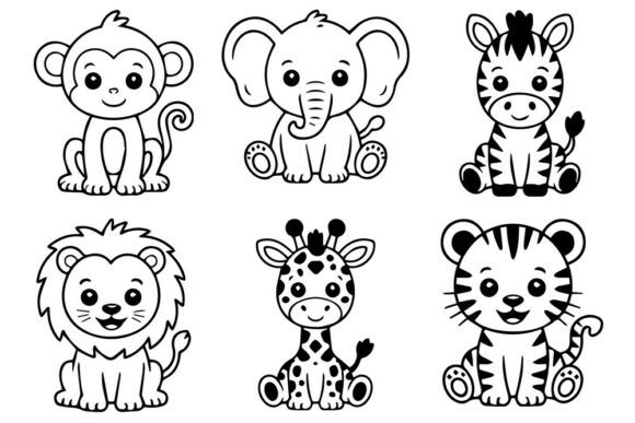 Download Cute Safari Animals SVG Bundle - Bundle Collection