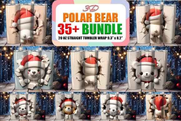 Download Polar Bear 3D Christmas Tumbler Bundle - Bundle Collection