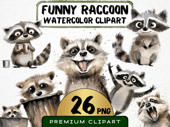 Download Funny Raccoon Clipart Bundle - Bundle Collection
