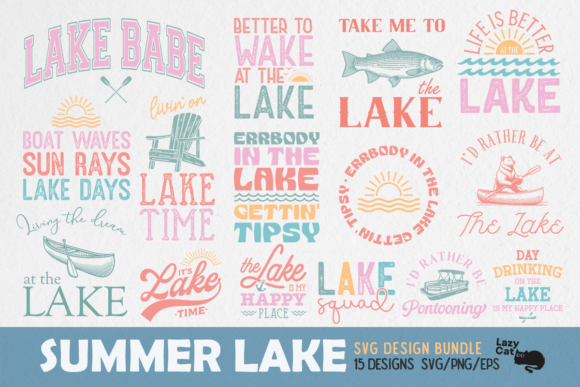Download Summer Lake SVG Bundle - Bundle Collection