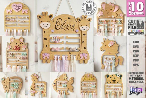 Download Wall Baby Bow Holders Laser Cut Bundle - Bundle Collection