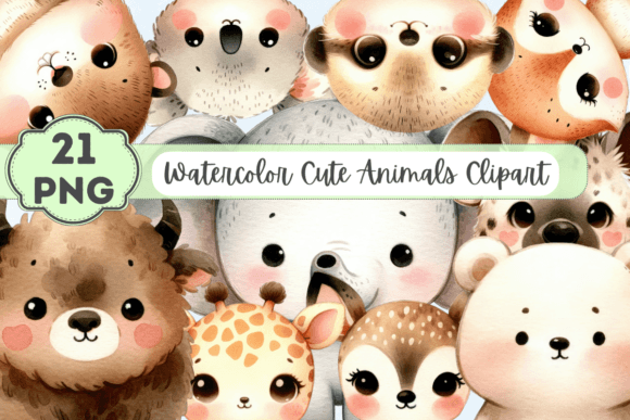 Download Cute Watercolor Animals Clipart - Watercolor animals clipart Collection