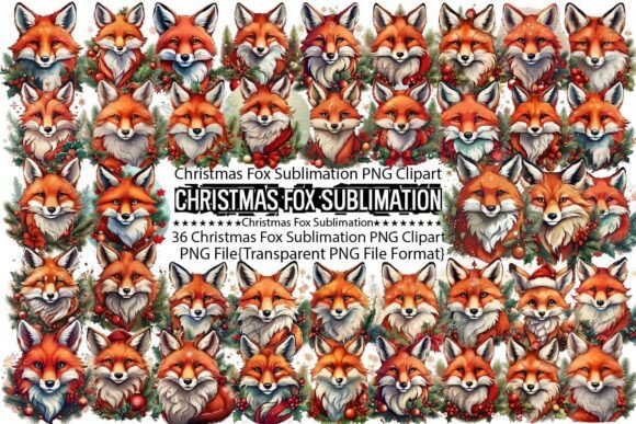 Download Christmas Fox Sublimation Bundle - Bundle Collection