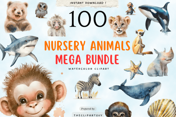 Download Nursery Animal Clipart Bundle - Bundle Collection