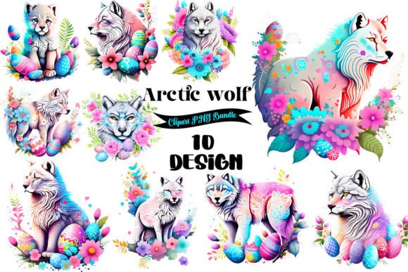 Download Vintage Arctic Wolf Clipart Bundle - Bundle Collection