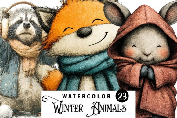 Download Woodland Winter Animals Clipart - Winter animals Collection