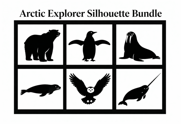 Download Arctic Animals Silhouette Bundle SVG - Bundle Collection