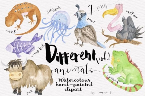 Download Watercolor Animals Clipart - Watercolor animals clipart Collection