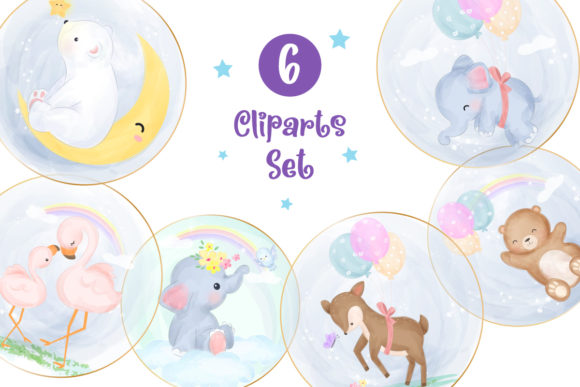 Download Watercolor Animals Clipart Set - Watercolor animals clipart Collection