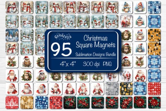 Download Christmas Magnet Sublimation Bundle - Bundle Collection