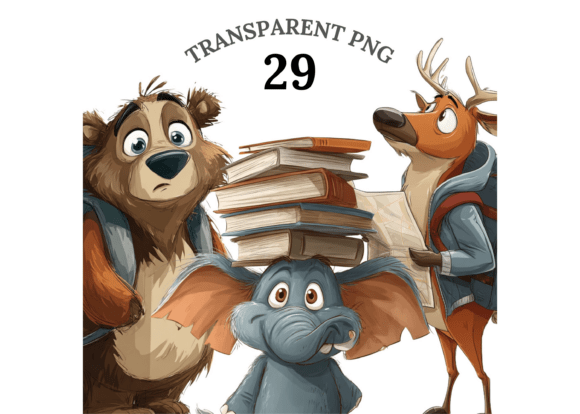 Download School Animal Clipart Set - Animal clipart set Collection