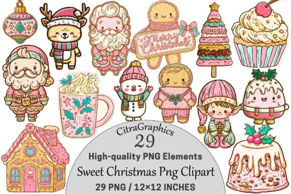 Download Sweet Christmas PNG Clipart Bundle. - Premium Resources