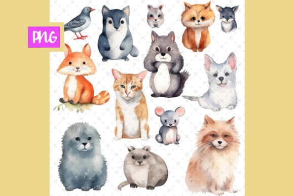Download Cute Watercolor Animals Clipart - Watercolor animals clipart Collection