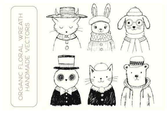 Download Cute Hand Drawn Animal Characters - Animal characters Collection