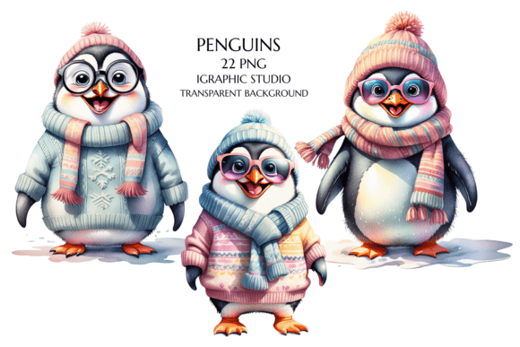 Download Penguin Clipart, Winter Animals Png - Winter animals Collection