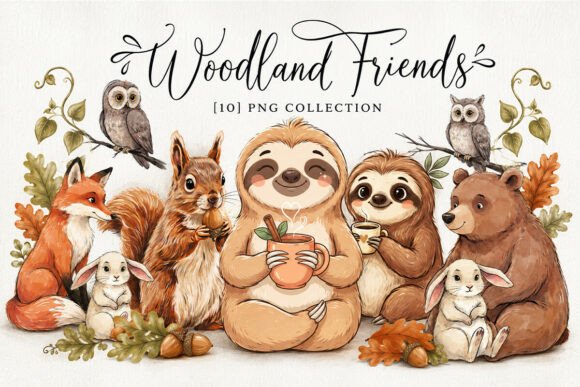 Download Woodland Friends Clipart Bundle PNG - Bundle Collection