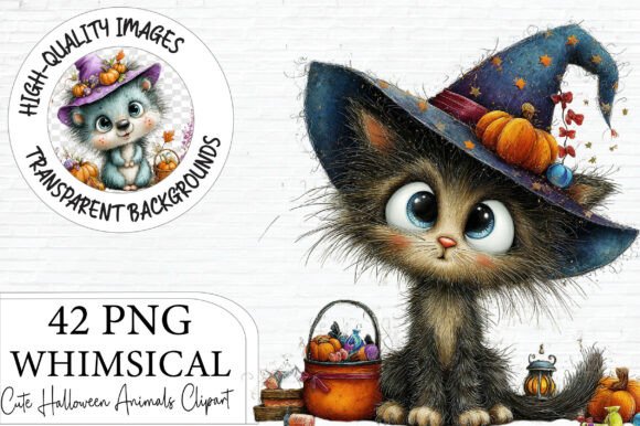 Download Cute Halloween Animals Clipart Bundle - Bundle Collection