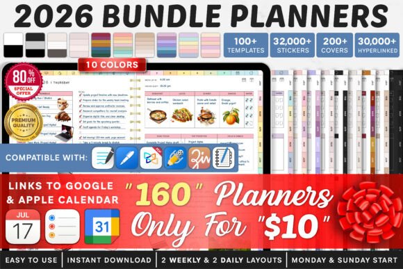 Download 2026 Bundle Digital Planner, Goodnotes - Bundle Collection