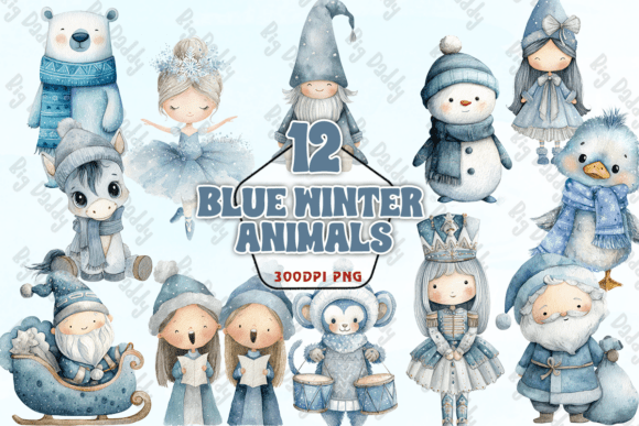 Download Blue Winter Animals PNG - Winter animals Collection