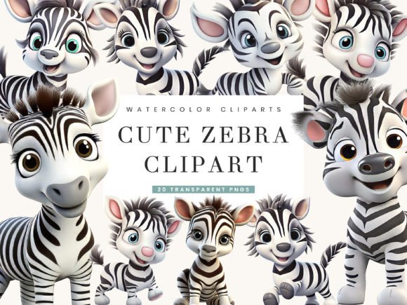 Download Cute Zebra Clipart Bundle - Bundle Collection