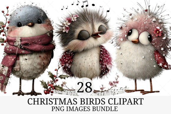 Download Christmas Birds Clipart Bundle - Bundle Collection