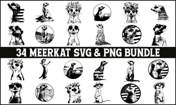 Download Meerkat SVG PNG Bundle, Safari Animal - Bundle Collection
