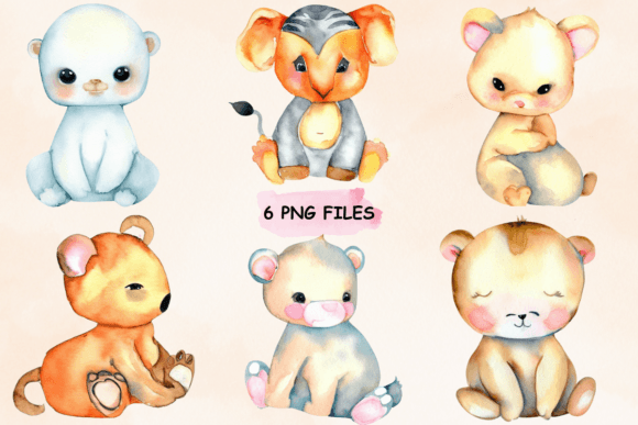 Download Watercolor Baby Animals Clipart Bundle - Bundle Collection