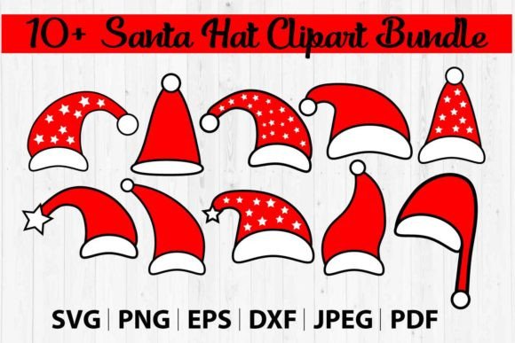 Download 10+ Santa Hat Clipart Bundle SVG - Bundle Collection