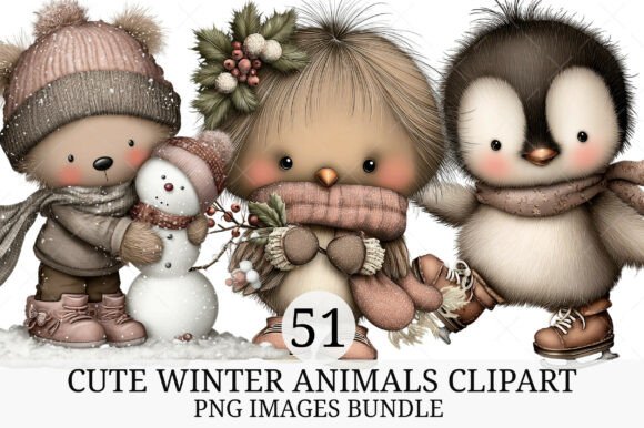 Download Cute Winter Animals Clipart - Winter animals Collection