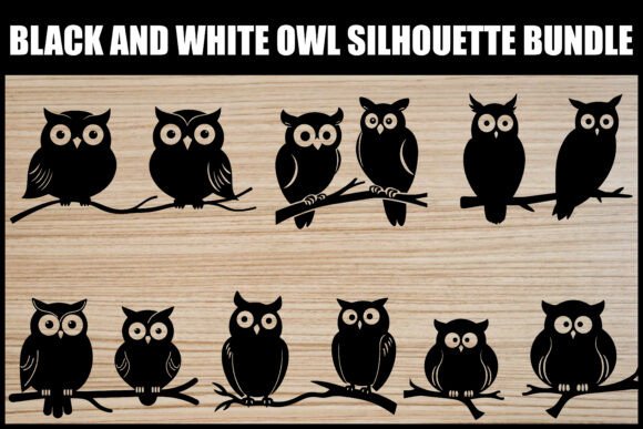Download Stylish Owl Silhouette Vector Bundle - Bundle Collection