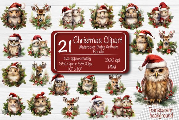 Download Christmas Clipart Watercolor Bundle - Bundle Collection
