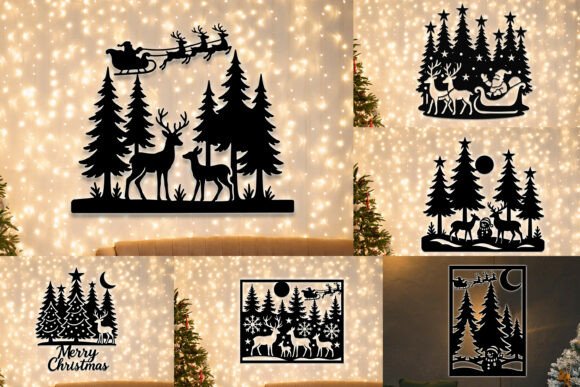 Download Laser Cut Christmas Forest Decor Bundle - Bundle Collection