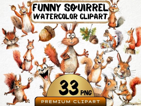 Download Funny Squirrel Clipart Bundle&nbsp; - Bundle Collection