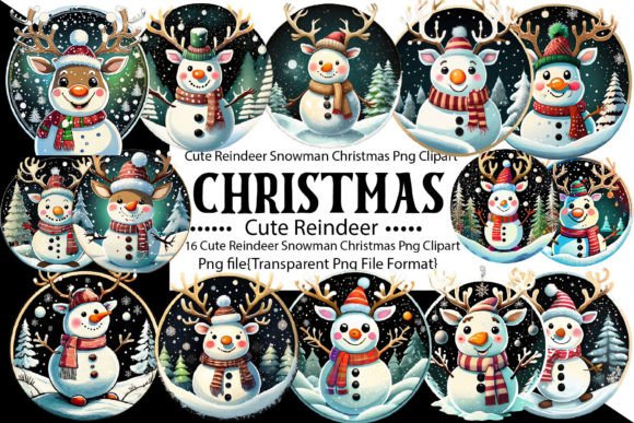 Download Cute Reindeer Snowman Bundle - Bundle Collection