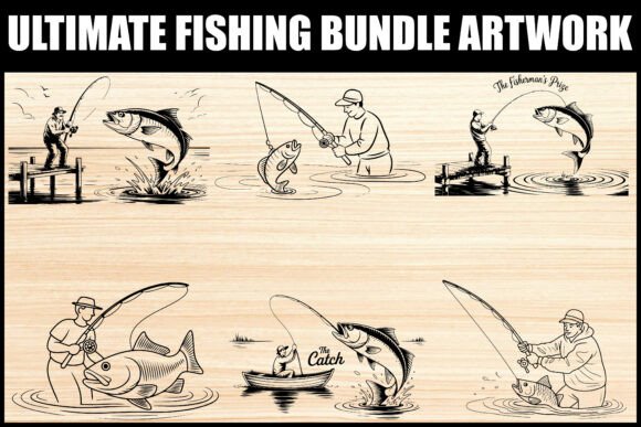 Download "Classic Angler's Fishing Art Bundle" - Bundle Collection