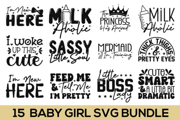 Download Baby Girl SVG Bundle, Baby Shower Bundle - Bundle Collection