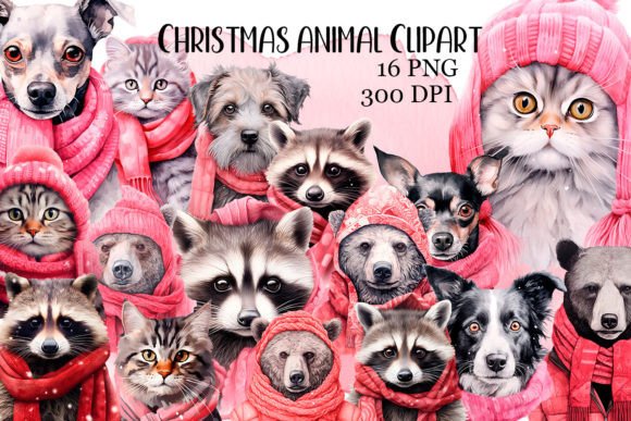 Download Cute Winter Animals Watercolor Clipart - Winter animals Collection