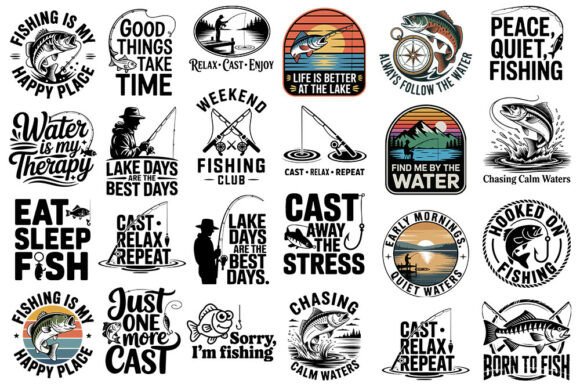 Download Fishing SVG Bundle | Lake Life &amp; Fishing - Bundle Collection