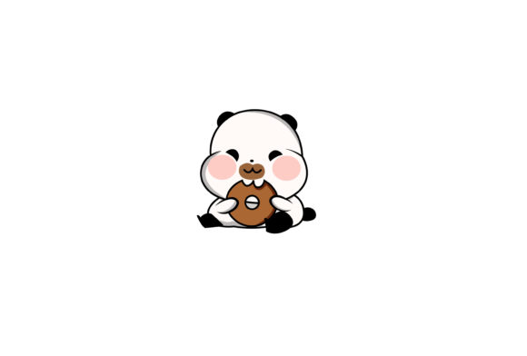 Download Cute Animal Characters Eat Donuts - Premium Resources