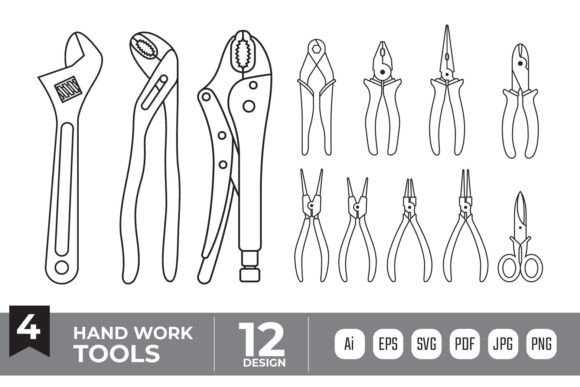 Download Hand Work Tools Vector Bundle - Bundle Collection