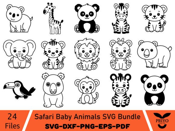 Download Safari Baby Animals SVG Bundle - Bundle Collection