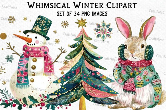 Download Whimsical Winter Clipart Bundle - Bundle Collection
