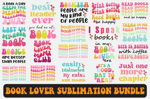 Download Book Lover Svg Sublimation Design Bundle - Bundle Collection