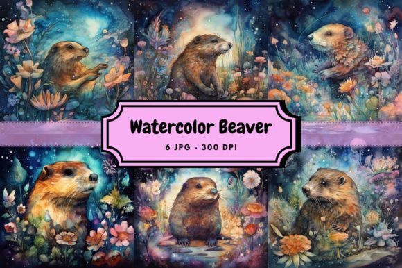 Download Watercolor Mysterious Beaver Bundle - Bundle Collection