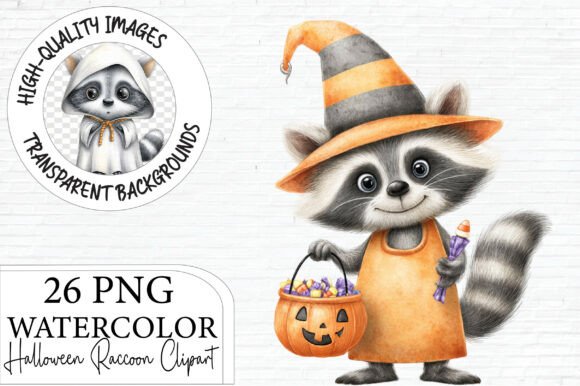 Download Halloween Raccoon Clipart Bundle PNG - Bundle Collection