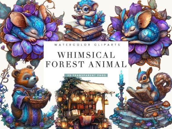 Download Whimsical Forest Animal Clipart Bundle - Bundle Collection