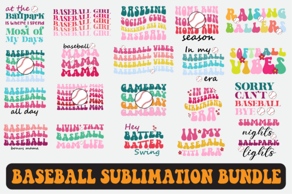 Download Baseball Svg Sublimation Design Bundle - Bundle Collection