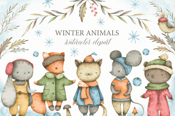 Download Watercolor Winter Animals Clipart - Winter animals Collection