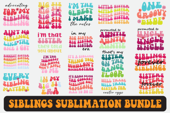 Download Siblings Svg Sublimation Design Bundle - Bundle Collection